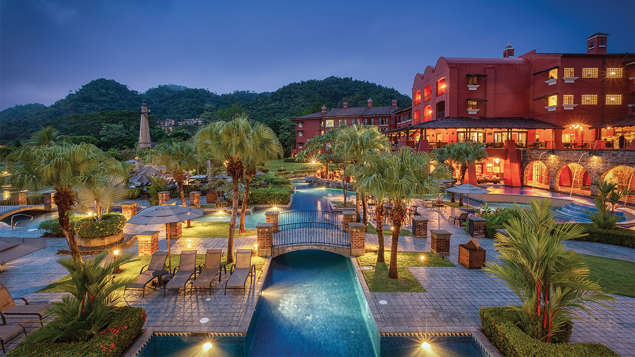 Hotel Pool at Night